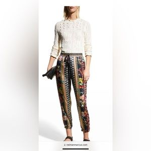 Johnny Was Silk Jogger Pants.